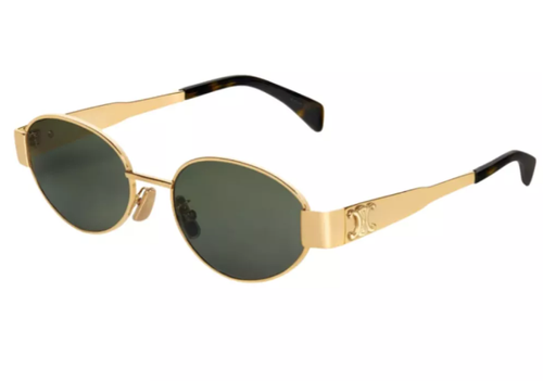 10A Womens Designer Sunglasses Retro Small round Frame Arc De 40235 Oval Frame Sunglasses for Women Metal Mirror Legs Green Lens Fashion Luxury Men Glasses with Box