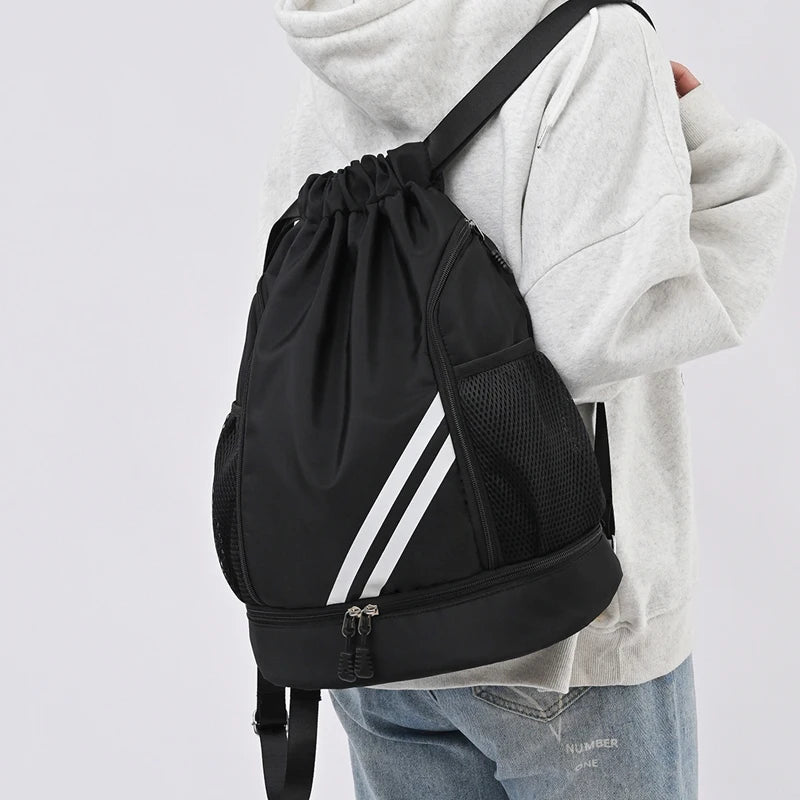 Fitness Gym Bag Backpack Women Men Basketball Backpack Outdoor Soccer Football Storage Bags Training Drawstring Sports Knapsack